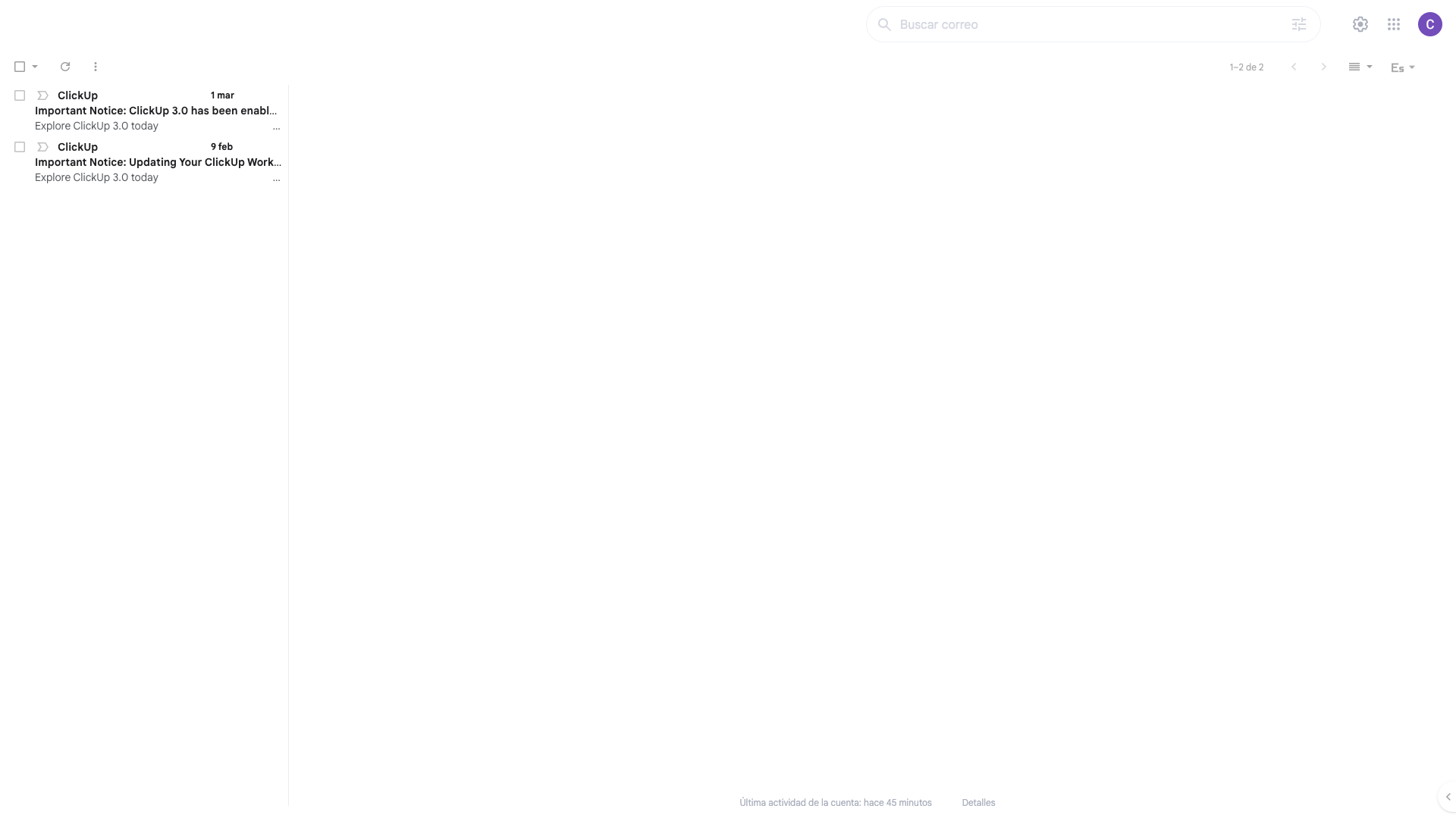 Gmail Minimalista