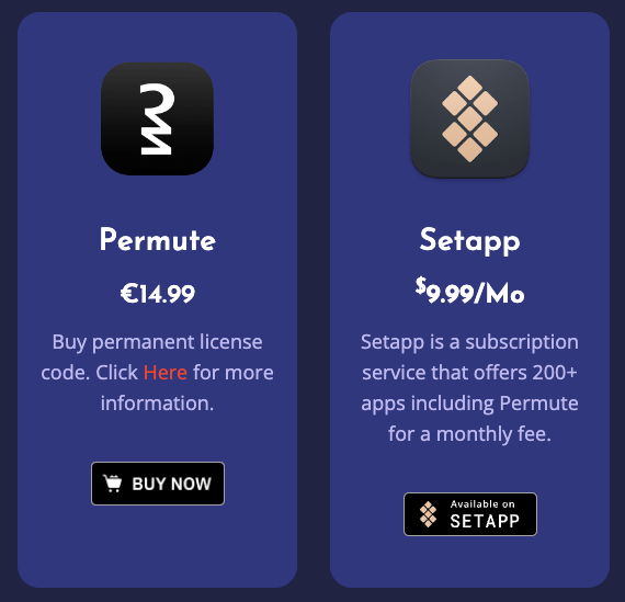 Precios de Permute