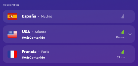 Países de conexión