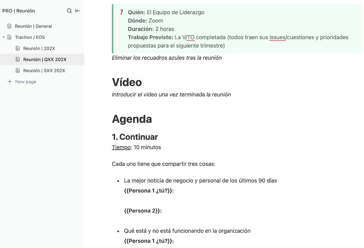 Plantilla ClickUp Pack Reuniones
